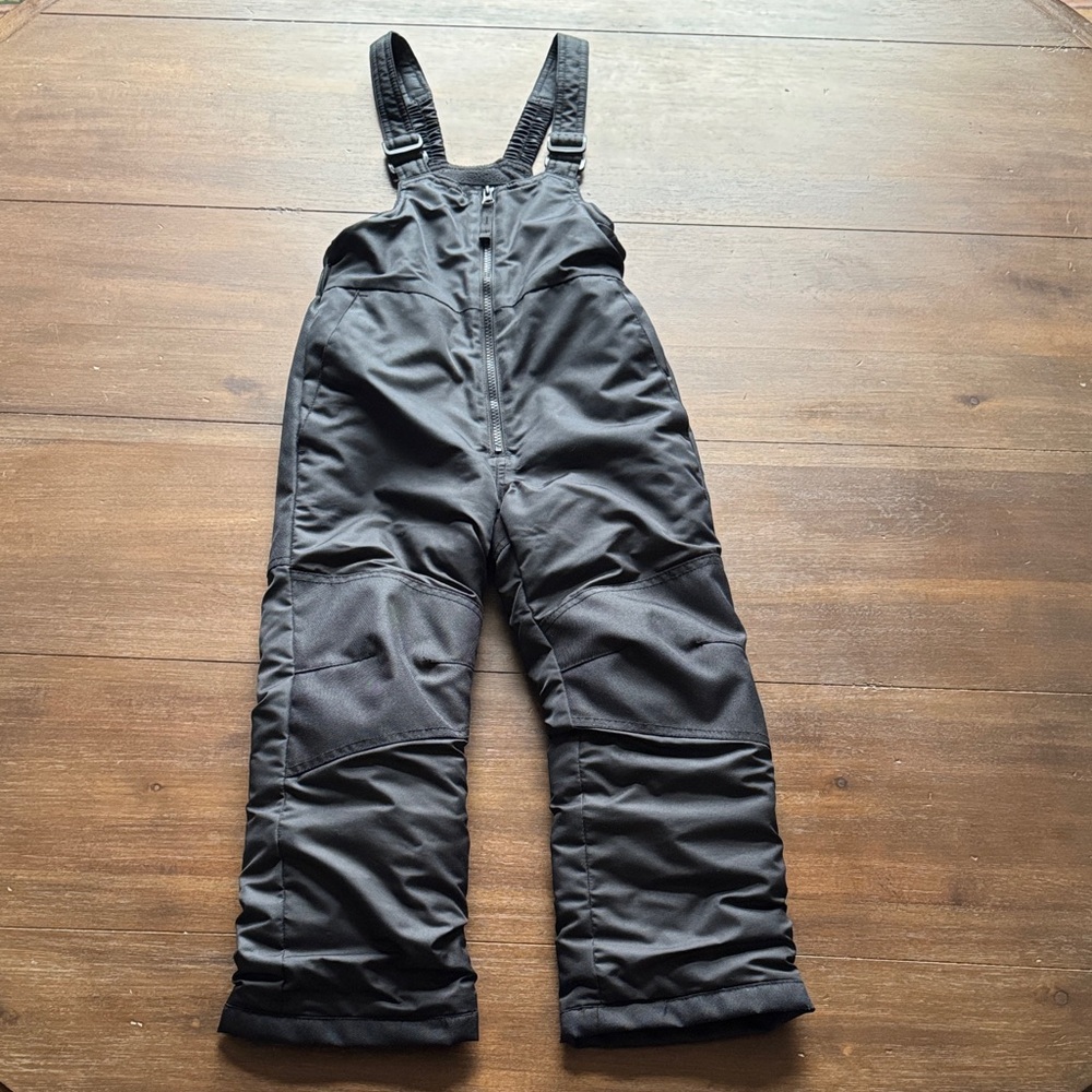 Size XS (4-5) All in Motion Kids Black Snow Bib
